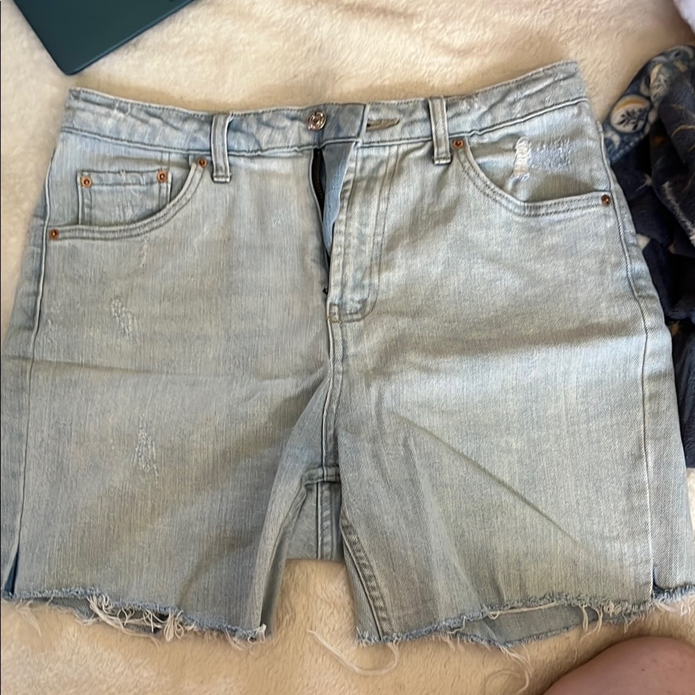 Light Blue Denim Shorts